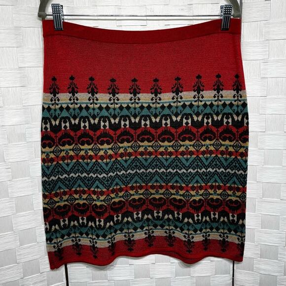 Peruvian Connection Women’s Multi Color Skirt Size Small Aztec Colorful Print - Picture 8 of 8